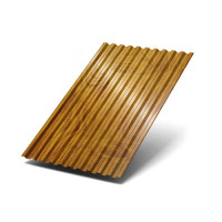 Профилированный лист C21х1000-0.5 ECOSTEEL-T Золотой Дуб