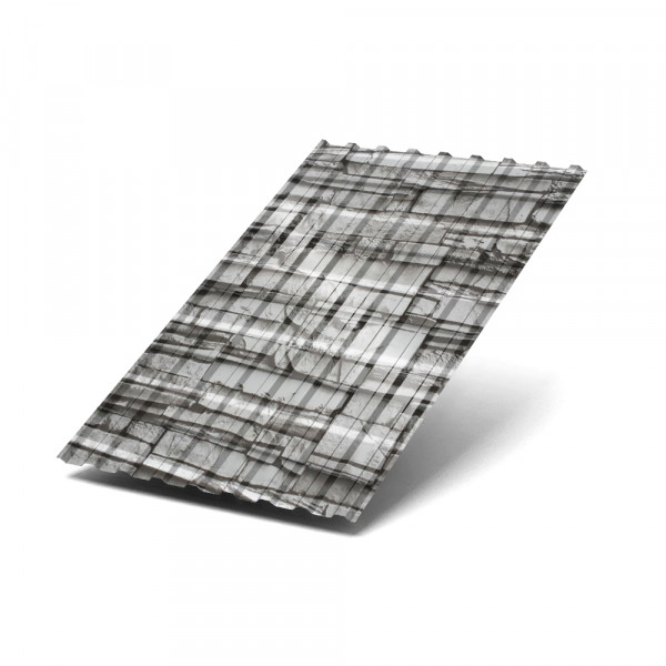 Профилированный лист МП20х1100-0.5 ECOSTEEL Белый Плитняк