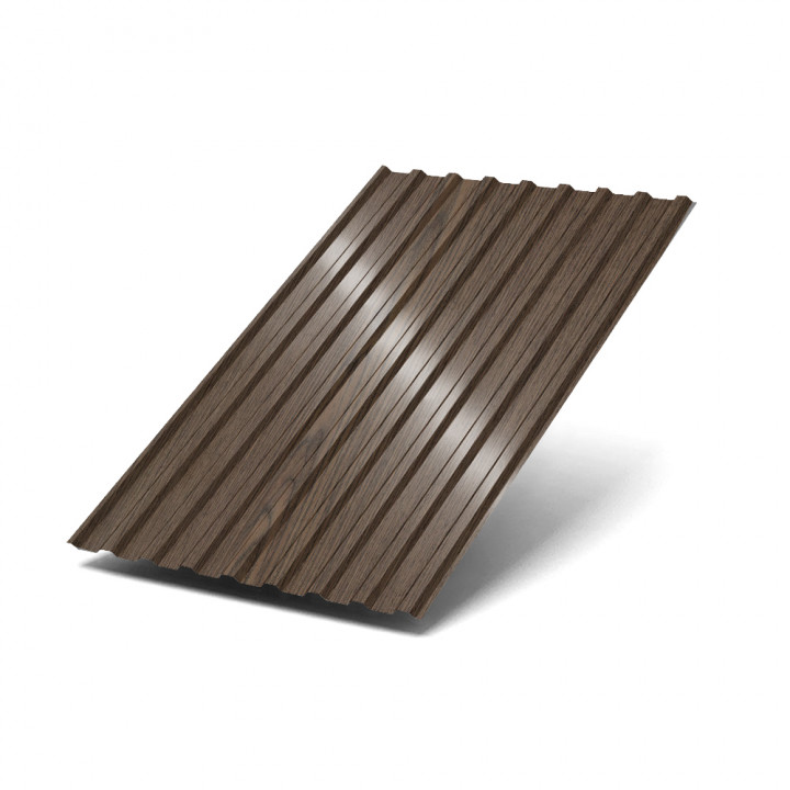 Профилированный лист МП20х1100-0.5 ECOSTEEL Мореный Дуб