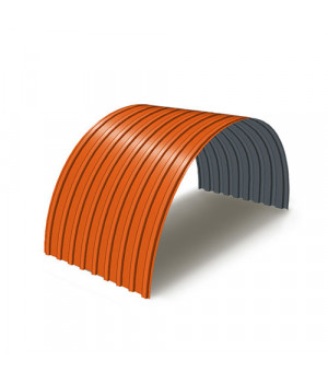 Профнастил С17ПГ-0.7, Ширина-1100, Полиэстер RAL2004