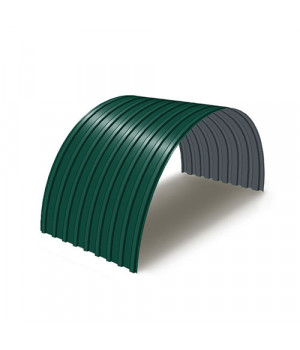 Профнастил С17ПГ-0.65, Ширина-1100, Полиэстер RAL6005