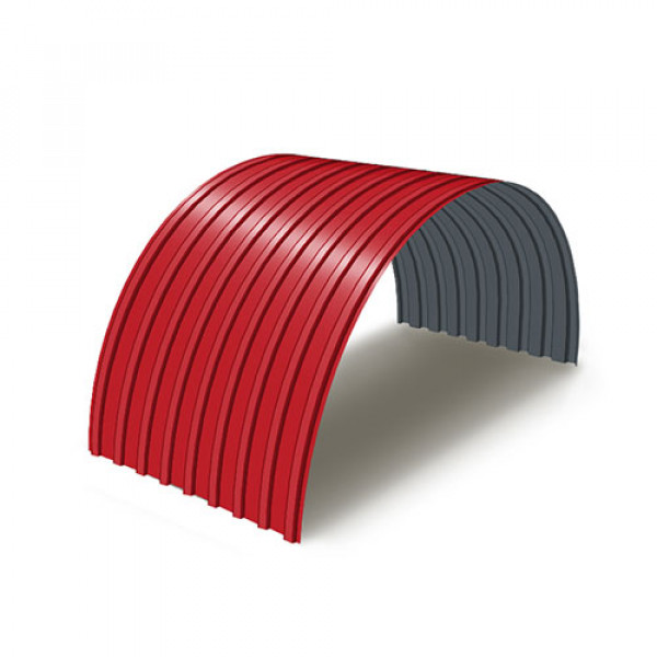 Профнастил С17ПГ-0.7, Ширина-1100, Полиэстер RAL3020