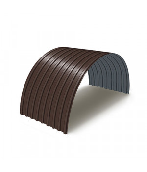 Профнастил С17ПГ-0.65, Ширина-1100, Полиэстер RAL8017