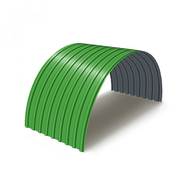 Профнастил С17ПГ-0.5, Ширина-1100, Полиэстер RAL6018