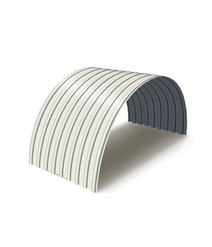 Профнастил С17ПГ-0.55, Ширина-1100, Полиэстер RAL9003