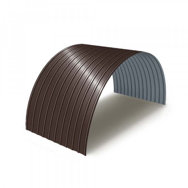 Профнастил С18ПГ-0.65, Ширина-1100, Полиэстер RAL8017