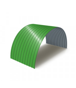 Профнастил С18ПГ-0.5, Ширина-1100, Полиэстер RAL6018