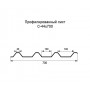 Профнастил С44-0,35 окрашенный с нестандартной шириной 0,7м
