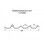 Профнастил С44-0,5 оцинкованный с нестандартной шириной 0,8м