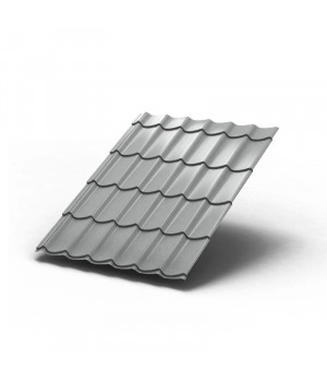 Металлочерепица Монтеррей-1100-0.5 RAL9006 Полиэстер