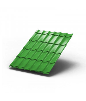 Металлочерепица Монтеррей-1100-0.5 RAL6018 Norman