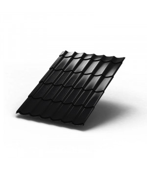 Металлочерепица Монтеррей-1100-0.5 RAL9005 PURMAN