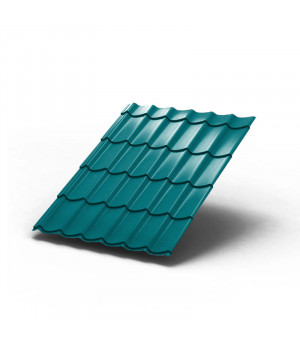 Металлочерепица Монтеррей-1100-0.4 RAL5021 Полиэстер