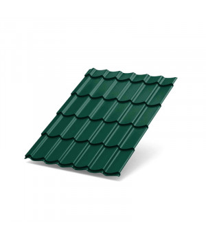 Металлочерепица Супермонтеррей-1100-0.4 Полиэстер RAL6005