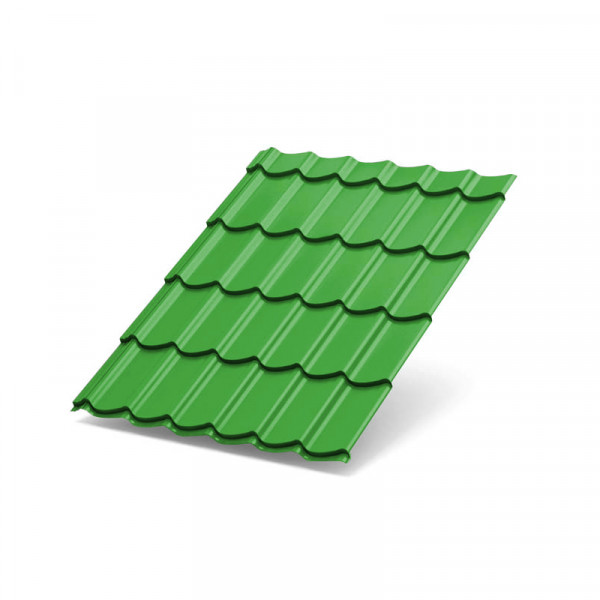 Металлочерепица Супермонтеррей-1100-0.5 Полиэстер RAL6018