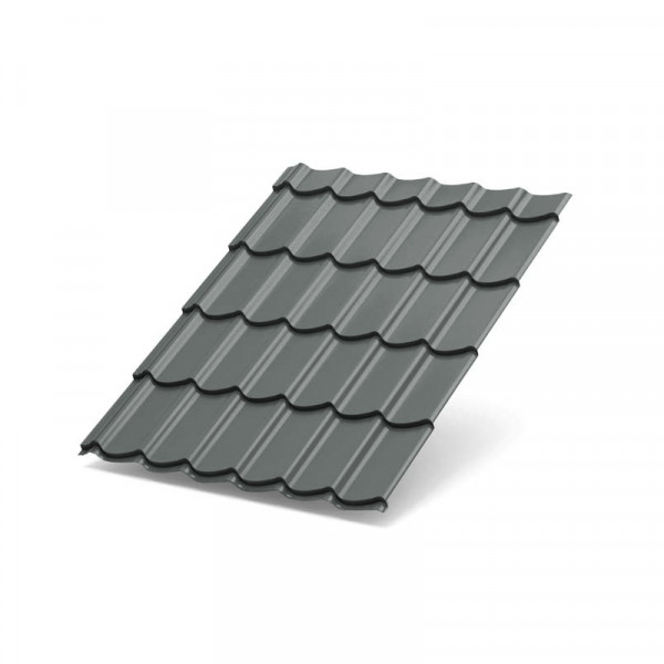 Металлочерепица Супермонтеррей-1100-0.45 Полиэстер RAL7005