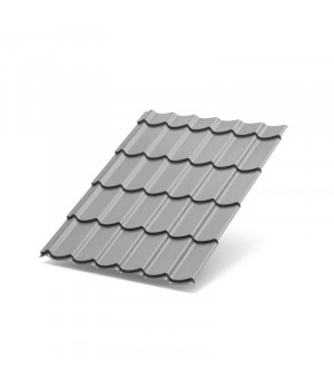 Металлочерепица Супермонтеррей-1100-0.5 Norman RAL9006