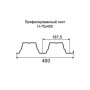 Профнастил Н75-0,45 оцинкованный с нестандартной шириной 0,4 м