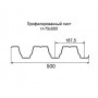 Профнастил Н75-0,7 оцинкованный с нестандартной шириной 0,5 м