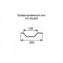 Профнастил НС35-0,35 оцинкованный с нестандартной шириной 0,2м
