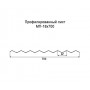 Профнастил МП18-0,7 с нестандартной шириной 0,70 м оцинкованный