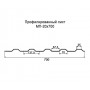 Профнастил МП20-0,65 с нестандартной шириной 0,70 м оцинкованный