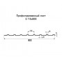 Профнастил С10-0,6 с нестандартной шириной 0,80 м оцинкованный