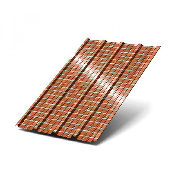 Профнастил НС38-1000-0.5 Кирпичная Кладка ECOSTEEL