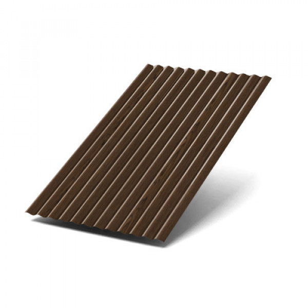 Профнастил МП18-1100-0.5 Мореный Дуб ECOSTEEL_MA