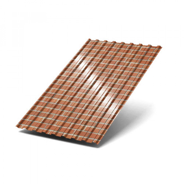 Профнастил МП20-0.5 Кирпичная Кладка, Ширина-1100, ECOSTEEL