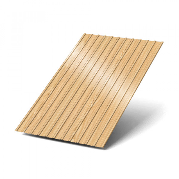 Профнастил С10х1150-0.5 Светлое дерево ECOSTEEL
