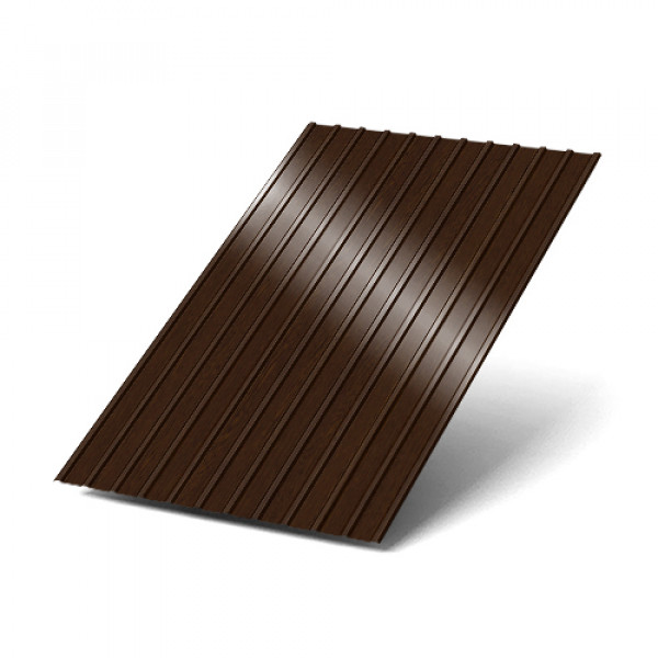 Профнастил С10х1150-0.5 Темное дерево ECOSTEEL