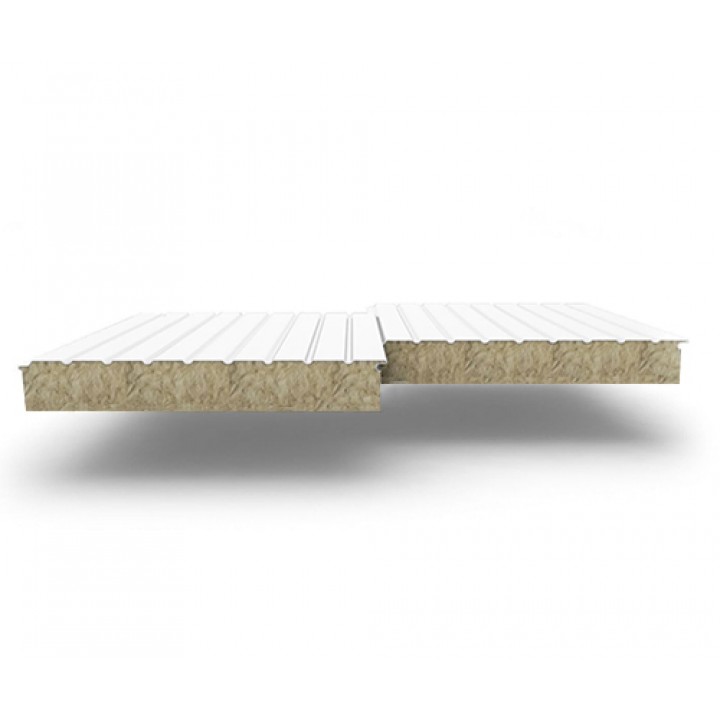 Двухслойные сэндвич-панели из минеральной ваты, ширина 1000 мм, 0.5, толщина 30 мм, RAL9003