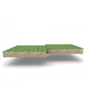 Двухслойные сэндвич-панели из минеральной ваты, ширина 1000 мм, 0.5, толщина 30 мм, RAL6002