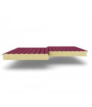 Двухслойные сэндвич-панели из пенополиуретана, ширина 1000 мм, 0.5, толщина 40 мм, RAL3005