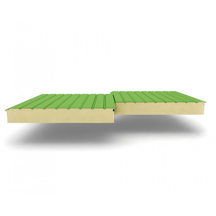 Двухслойные сэндвич-панели из пенополиуретана, ширина 1200 мм, 0.5, толщина 40 мм, RAL6018