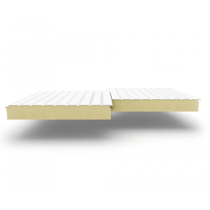 Двухслойные сэндвич-панели из пенополиуретана, ширина 1000 мм, 0.5, толщина 40 мм, RAL9003