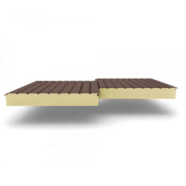 Двухслойные сэндвич-панели из пенополиуретана, ширина 1200 мм, 0.5, толщина 150 мм, RAL8017