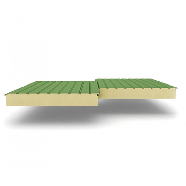 Двухслойные сэндвич-панели из пенополиуретана, ширина 1200 мм, 0.5, толщина 40 мм, RAL6002