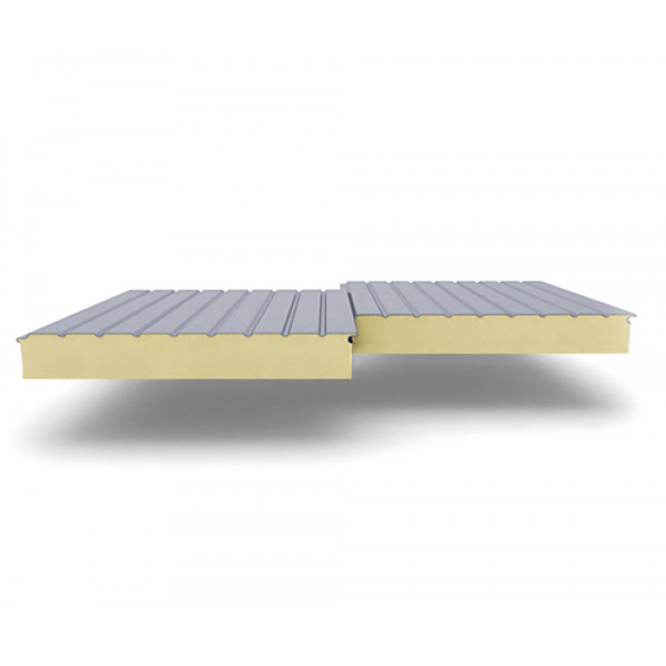 Двухслойные сэндвич-панели из пенополиизоцианурата, ширина 1000 мм, 0.5, толщина 100 мм, RAL9006