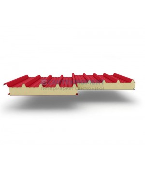Кровельные сэндвич-панели из пенополиизоцианурата, ширина 1200 мм, 0.5/0.5, толщина 150 мм, RAL3020