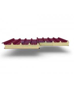 Кровельные сэндвич-панели из пенополиизоцианурата, ширина 1200 мм, 0.5/0.5, толщина 120 мм, RAL3005