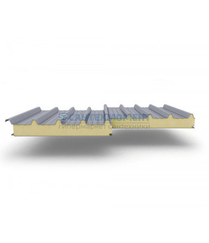 Кровельные сэндвич-панели из пенополиизоцианурата, ширина 1200 мм, 0.5/0.5, толщина 150 мм, RAL9006