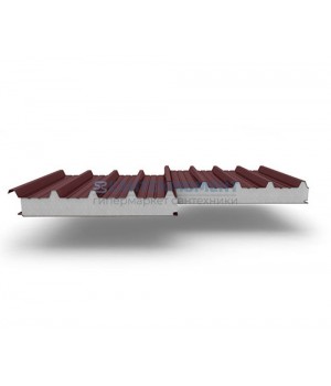 Кровельные сэндвич-панели из пенополистирола, ширина 1200 мм, 0.5/0.5, толщина 50 мм, RAL3009