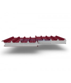 Кровельные сэндвич-панели из пенополистирола, ширина 1000 мм, 0.5/0.5, толщина 200 мм, RAL3011