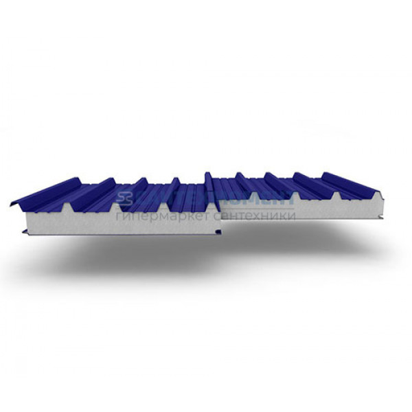 Кровельные сэндвич-панели из пенополистирола, ширина 1200 мм, 0.5/0.5, толщина 150 мм, RAL5002