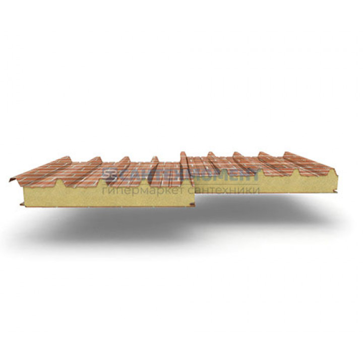 Кровельные сэндвич панели из пенополиуретана, ширина 1000 мм, 0.5/0.5, толщина 150 мм, кирпичная кладка