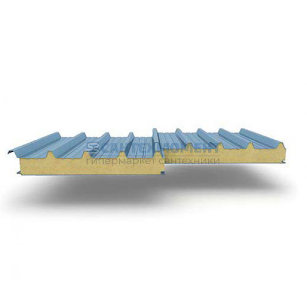 Кровельные сэндвич панели из пенополиуретана, ширина 1000 мм, 0.5/0.5, толщина 120 мм, RAL5024