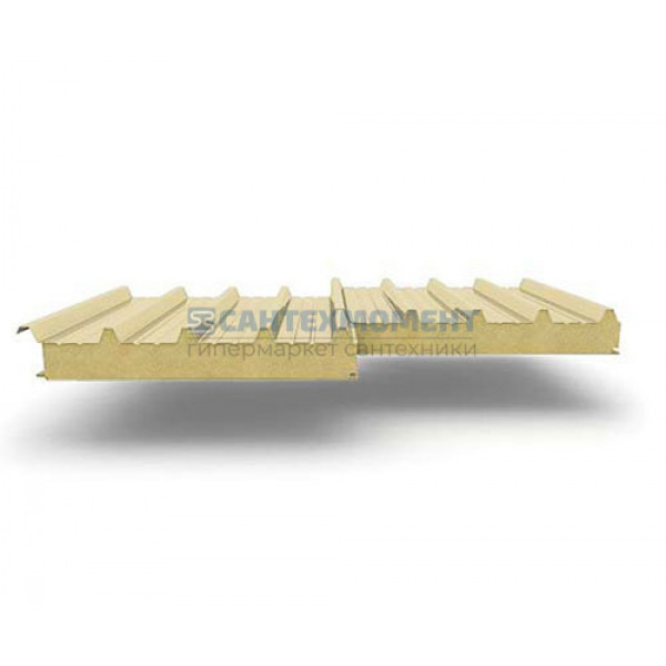 Кровельные сэндвич панели из пенополиуретана, ширина 1000 мм, 0.5/0.5, толщина 60 мм, RAL1014