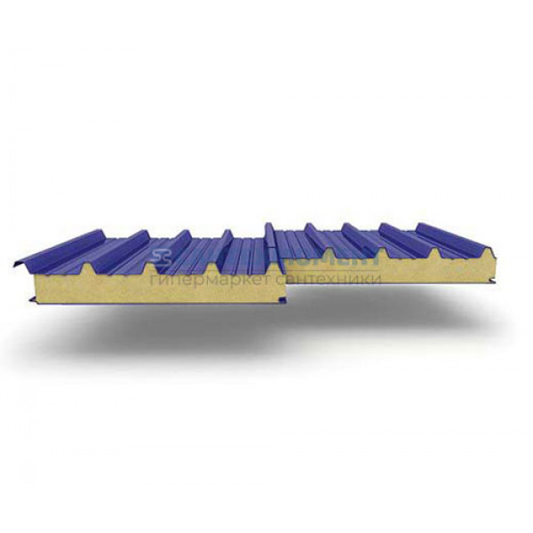 Кровельные сэндвич панели из пенополиуретана, ширина 1200 мм, 0.5/0.5, толщина 120 мм, RAL5002